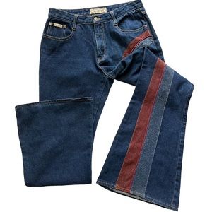 Zana Di Rock & Roll Hippie Bell Bottom Roller Rink Wide Leg Fourth of July Jeans